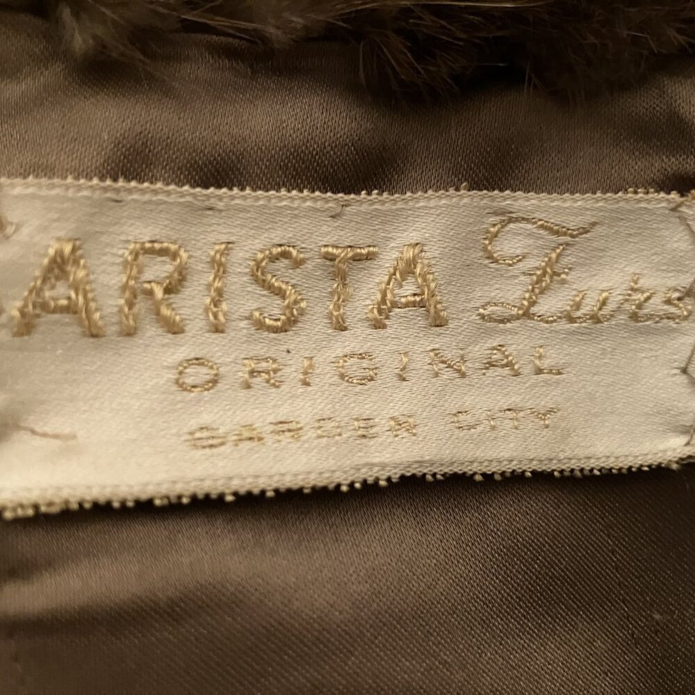 Vintage Lunamarine Real Mink Fur 3/4 Length Coat, Brown, Arista Furs - Picture 10 of 10
